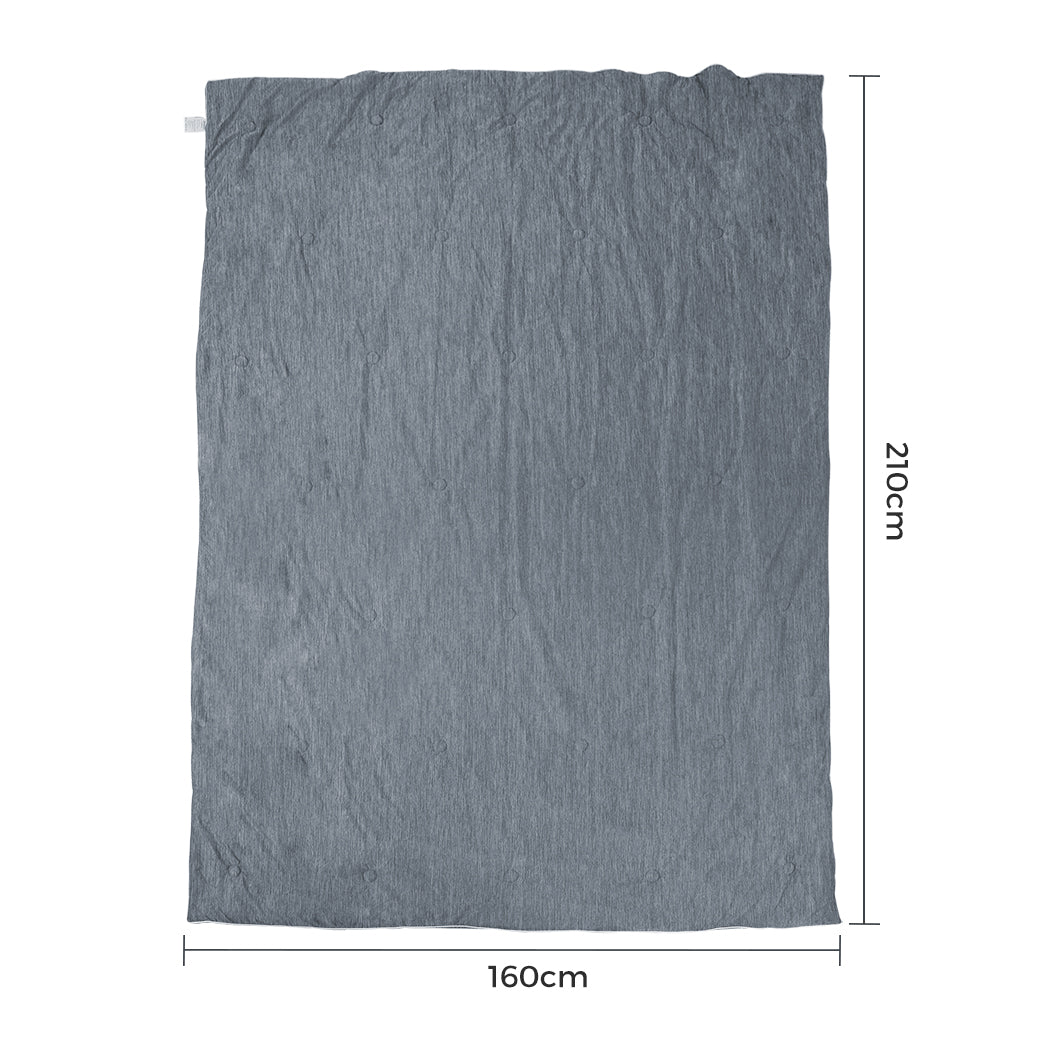 Whelan Throw Soft Blanket 160x210cm Cooling Summer - Grey