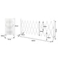 Garden Gate Security Pet Baby Fence Barrier Safety Aluminum Indoor Outdoor - White