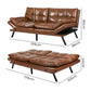 Margot 2-Seater Sofa Bed Futon Recliner Lounge - Brown