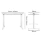 Motorised Standing Desk Frame Dual Motor - White