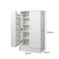 Derek Buffet Sideboard Buffet Sideboard Storage Cabinet - White