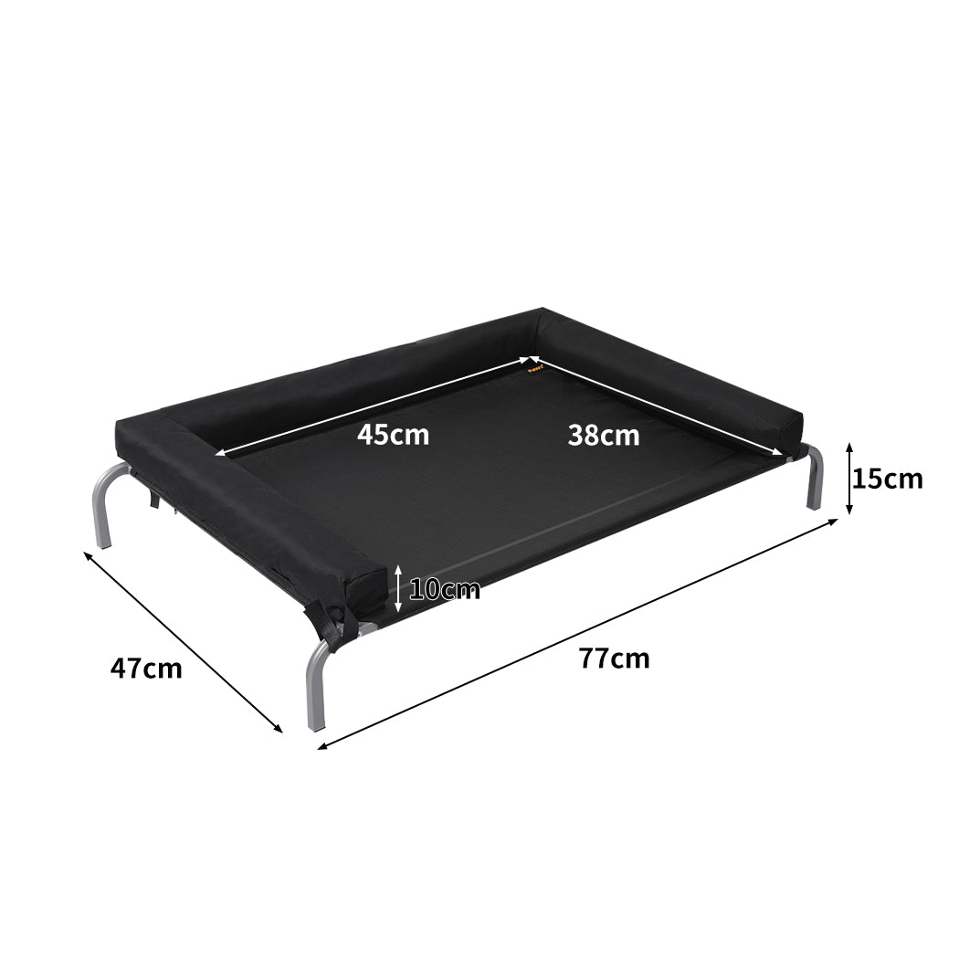 MEDIUM Dog Beds Elevated Pet Puppy - Black