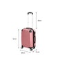 20" Luggage Suitcase Code Lock Hard Shell Travel Carry Bag Trolley - Rose Gold