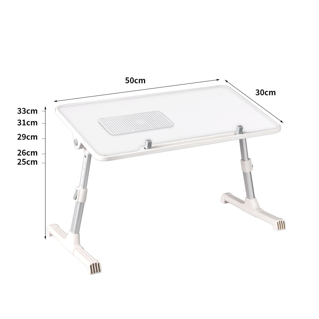 Levede Laptop Desk Computer Stand Table White Fan Tray