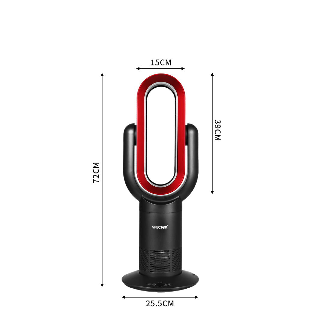 Bladeless Fan Cooler Heater - Red