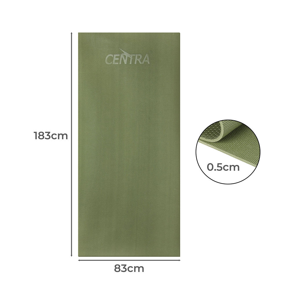 Centra Yoga Mat Non-Slip 5mm Exercise Green