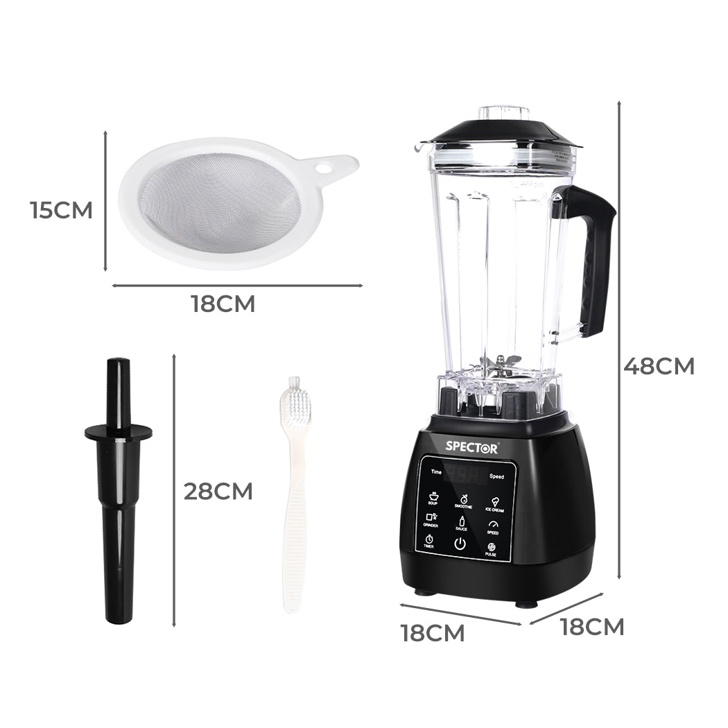 Spector 2L Commercial Blender Mixer Black