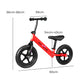 Kids Balance Bike Ride On Toys Push Bicycle Children Outdoor Toddler Safe - Red