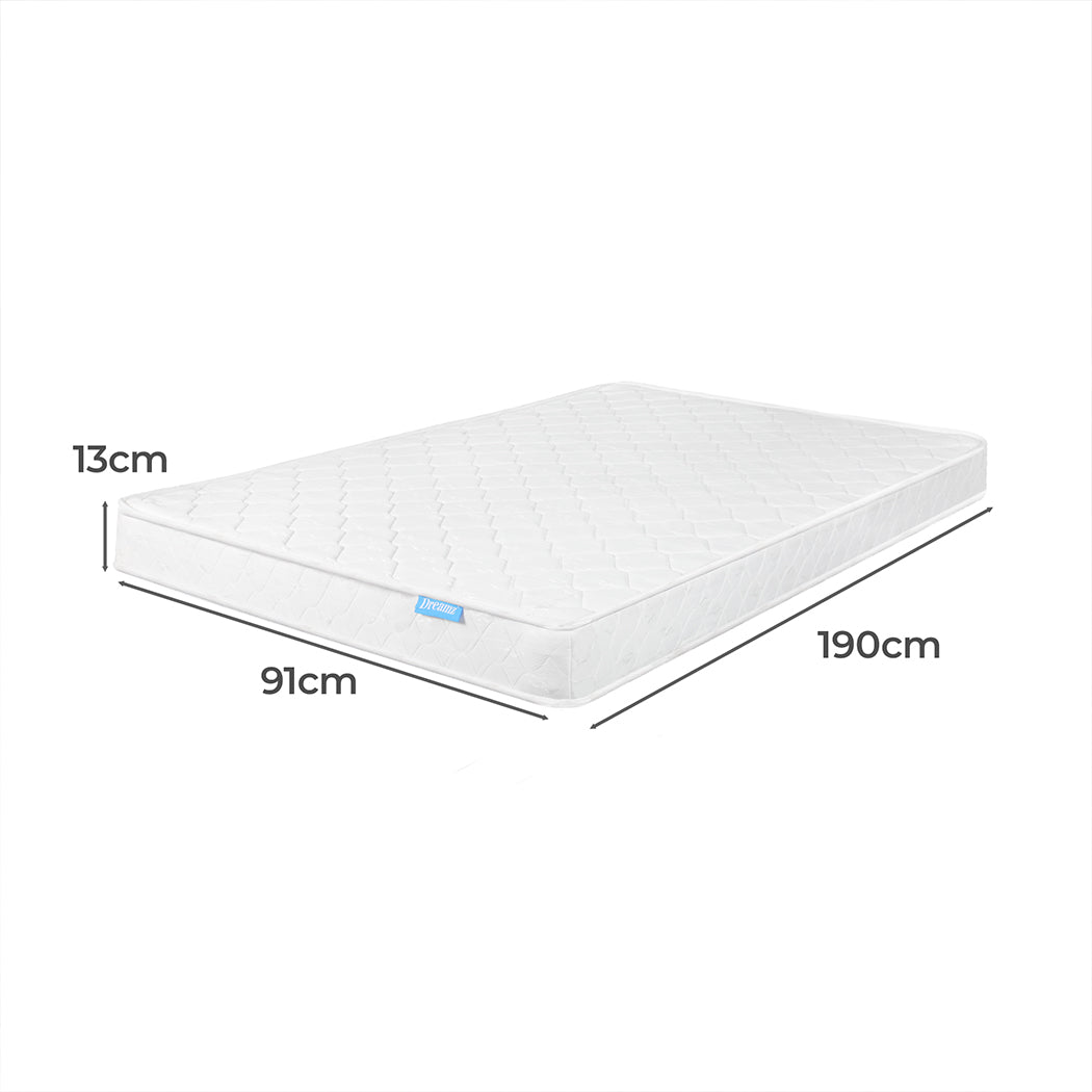 Zera 13cm Mattress Spring Coil Bonnell Bed Sleep Foam Medium Firm - Single