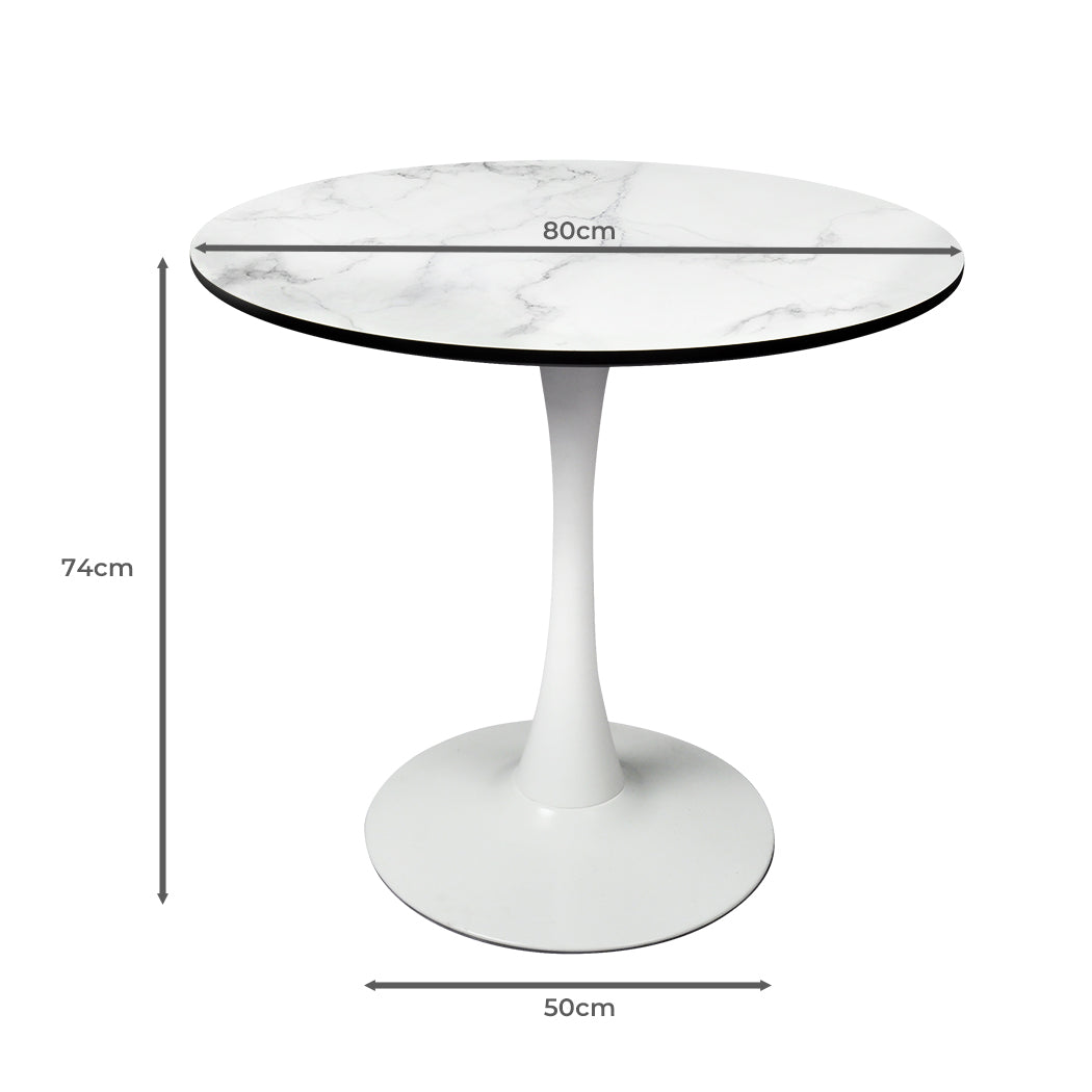 Dining Table Kitchen Swivel Marble Tulip Outdoor Round Metal White