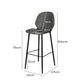 Set of 2 Zurich Bar Stool Barstools Counter - Grey