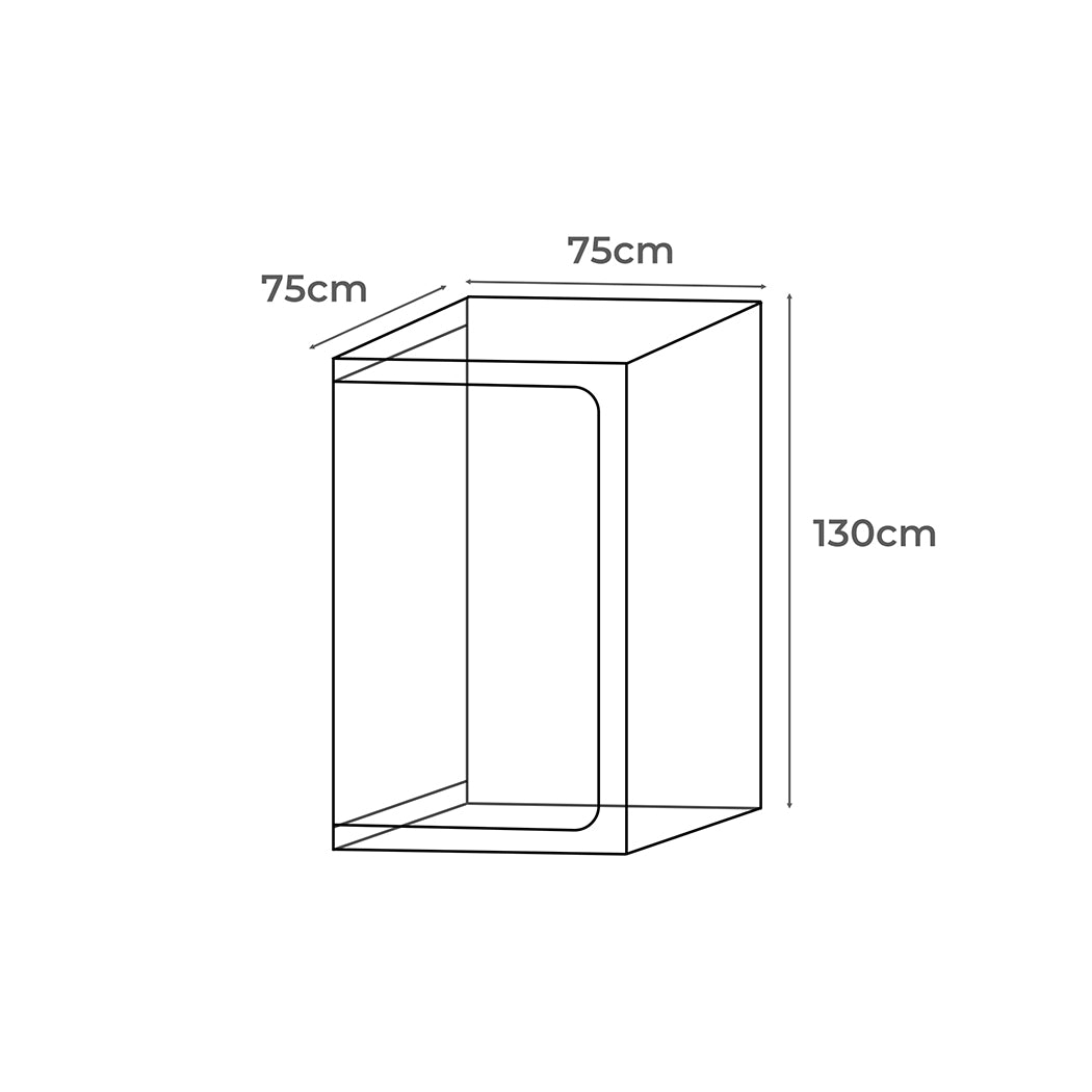 Garden Hydroponics Grow Room Tent Reflective Aluminum Oxford Cloth 75x75x130cm