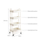 4 Tiers Kitchen Trolley Cart Steel Storage Rack Shelf Organiser White