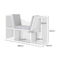 Kids Bookcase Toys Box Shelf - White