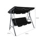 Lorel 3 Seater Swing Chair Garden Canopy Cushion - Black