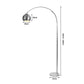 Modern Led Floor Lamp Stand Reading Light Height Adjustable Indoor Marble Base - Silver