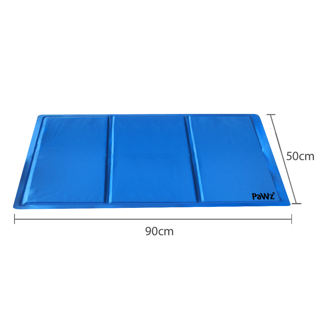 LARGE Dog Beds Pet Cooling Mat Gel Mats Cool Double 9KG - Blue