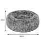 LARGE Dog Beds Pet Donut Nest Calming - Charcoal