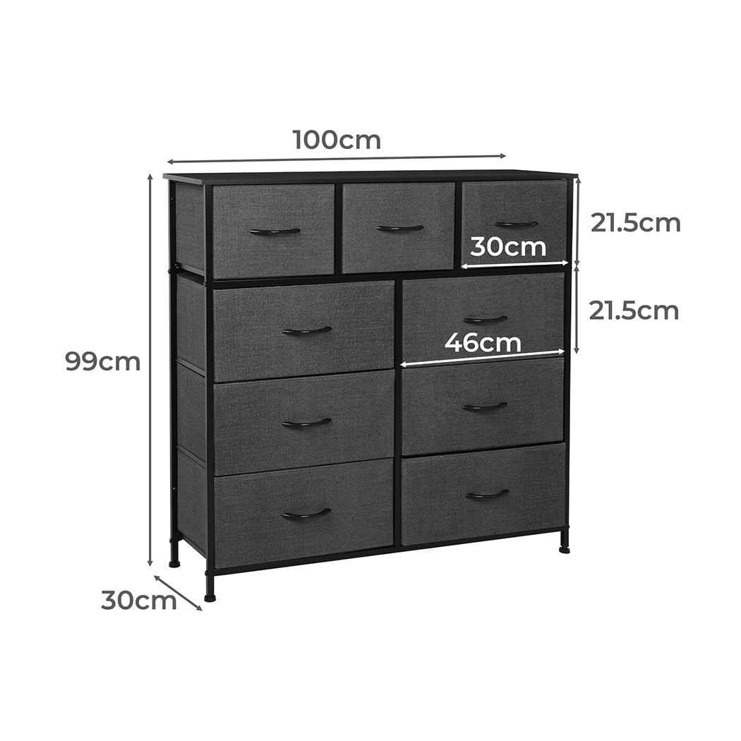 Levede 9 Chest of Drawers Storage Cabinet