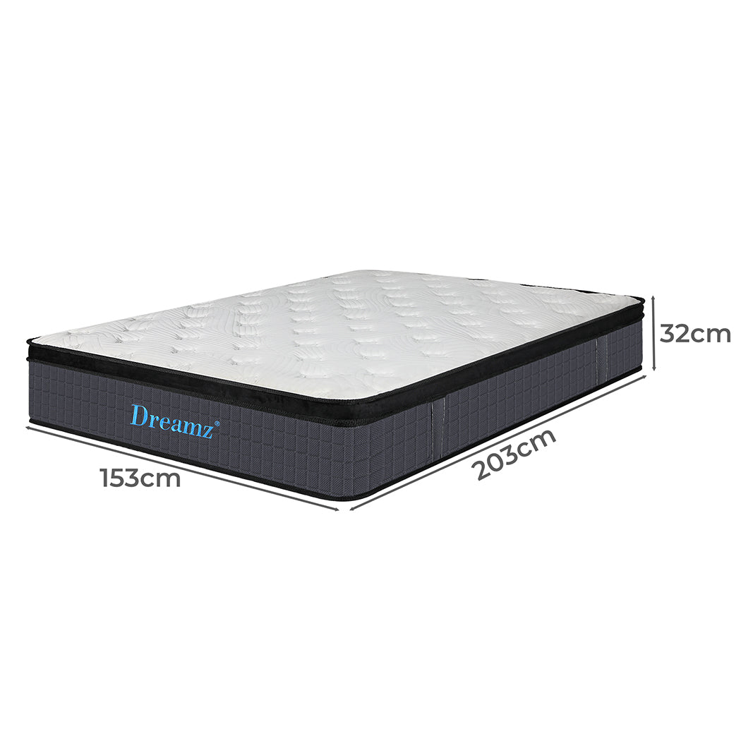 Besiana 32cm Mattress Spring Premium Bed Top Foam Medium Firm - Queen