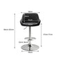 Set of 2 Tours Bar Stools Kitchen Barstools PU Leather Chairs Gas Lift Swivel - Black