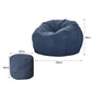 Bean Bag Chair Cover Home Game Seat Lazy Sofa Cover Large With Foot Stool