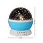 LED Night Star Sky Projector Light Lamp Rotating Starry Baby Room Kids Gift - Blue