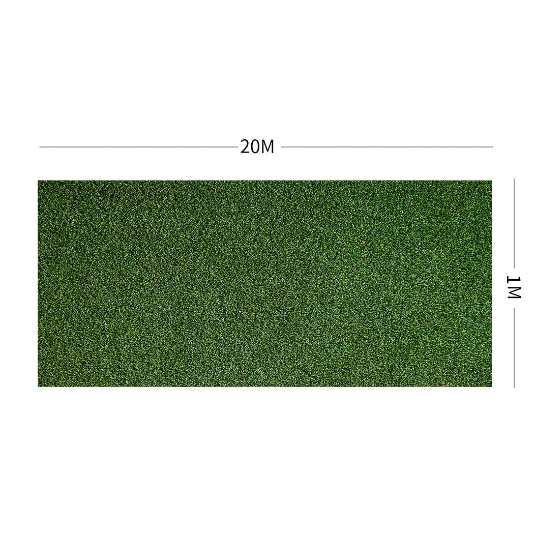 20sqm Artificial Grass 17mm Lawn Flooring Synthetic Turf Plastic Outdoor Plant Lawn - Green