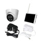 Set of 8 Wireless Security Camera System Set with Monitor Round - White