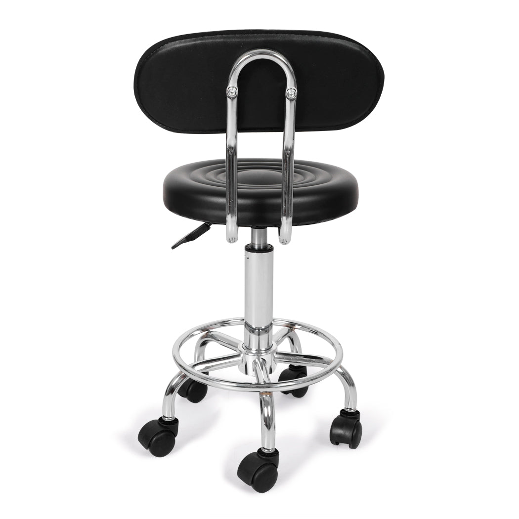 Salon Stool Swivel Bar Stools Chairs Barber Hydraulic Lift Hairdressing - Black