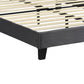 Cheyenne Bed Frame Base Platform Wooden Velvet with Headboard Grey - Queen