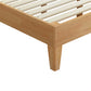 Naomi Rubberwood Bed Frame - Natural Queen