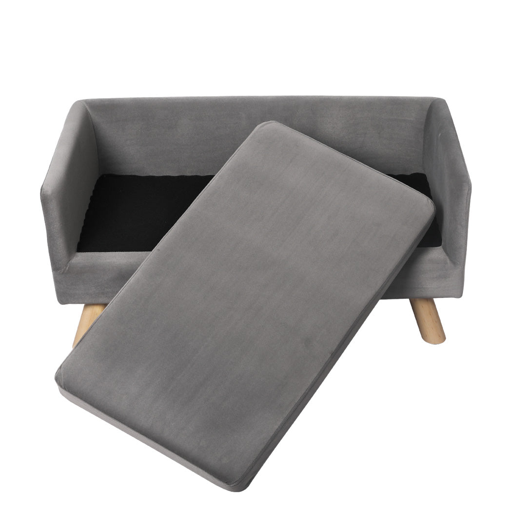 LARGE Dog Beds Pet Sofa Warm Soft - Grey