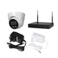 Set of 8 Wireless Security Camera Set System with NVR Round - White