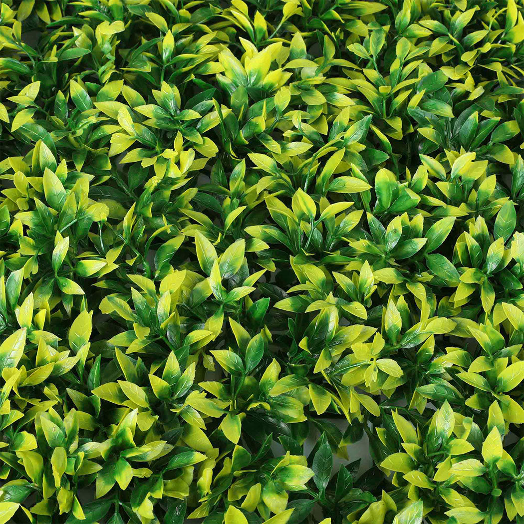 Set of 10 Artificial Boxwood Hedge Fence Fake Vertical Garden Green Outdoor