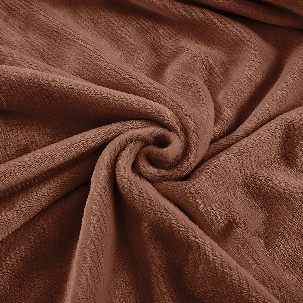 Waylon Throw Ultra-Soft Blanket 320gsm 220x160cm Warm - Mink