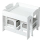 Poppy 3-Piece Kids Table & Chairs Set - White & Grey