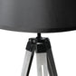 Tripod Wooden Floor Lamp Shaded Reading Light Adjustable Home Lighting