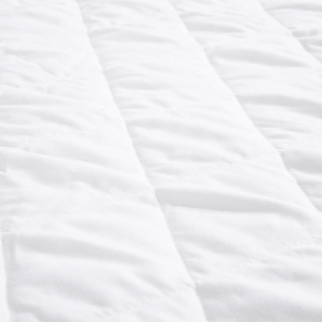 SINGLE Fully Fitted Waterproof Microfiber - White