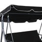 Lorel 3 Seater Swing Chair Garden Canopy Cushion - Black