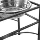 Dual Elevated Raised Pet Dog Puppy Feeder Bowl Stainless Steel Food Water Stand LARGE