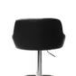 Set of 2 Tours Bar Stools Kitchen Barstools PU Leather Chairs Gas Lift Swivel - Black