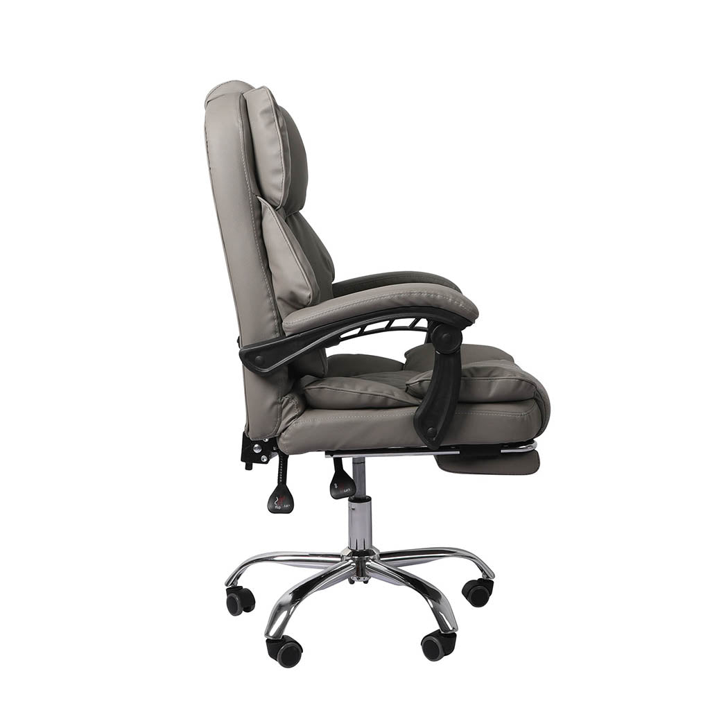 Levede Gaming Chair Office Computer Grey Footrest