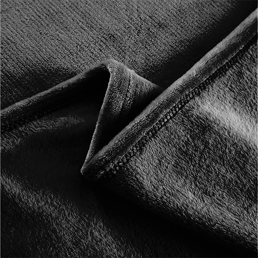 Waylon Throw Ultra-Soft Blanket 320gsm 220x240cm Warm - Black