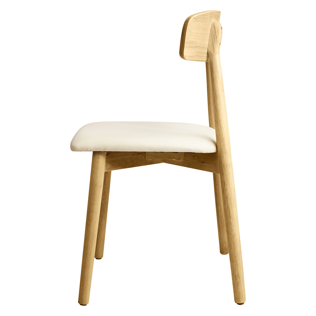 Agatha Set of 2 Dining Chairs Kitchen Chair - Natural