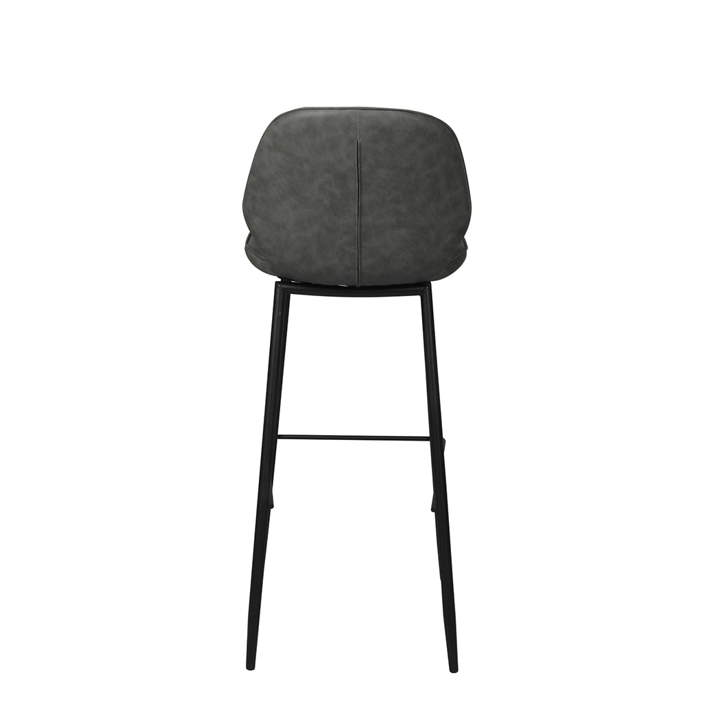 Set of 2 Zurich Bar Stool Barstools Counter - Grey