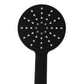 High Pressure Shower Head Set Rain Round - Black