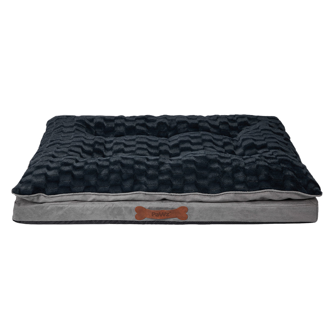 Beagle Dog Beds Calming Warm Soft Plush Comfy Sleeping Memory Foam Mattress - Dark Grey SMALL