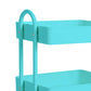 3 Tiers Kitchen Trolley Cart Steel Storage Rack Shelf Organiser Wheels Blue