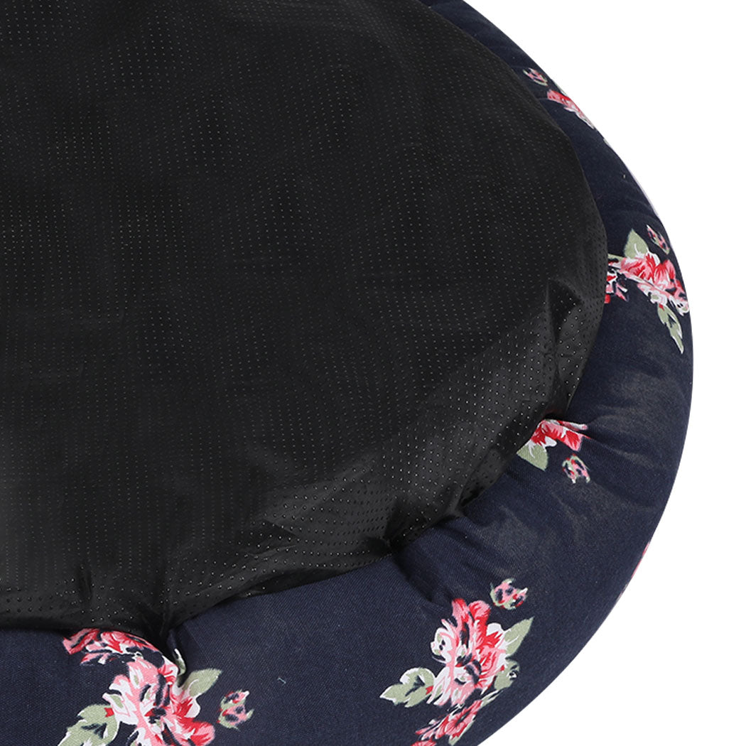 SMALL Dog Beds Calming Pet Washable - Navy